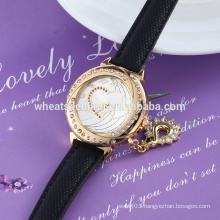 Women's Fashion Leather Analog Quartz Bracelet slim wrist watch